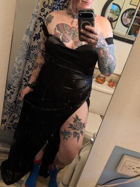 Black Off-Shoulder Satin Evening Gown